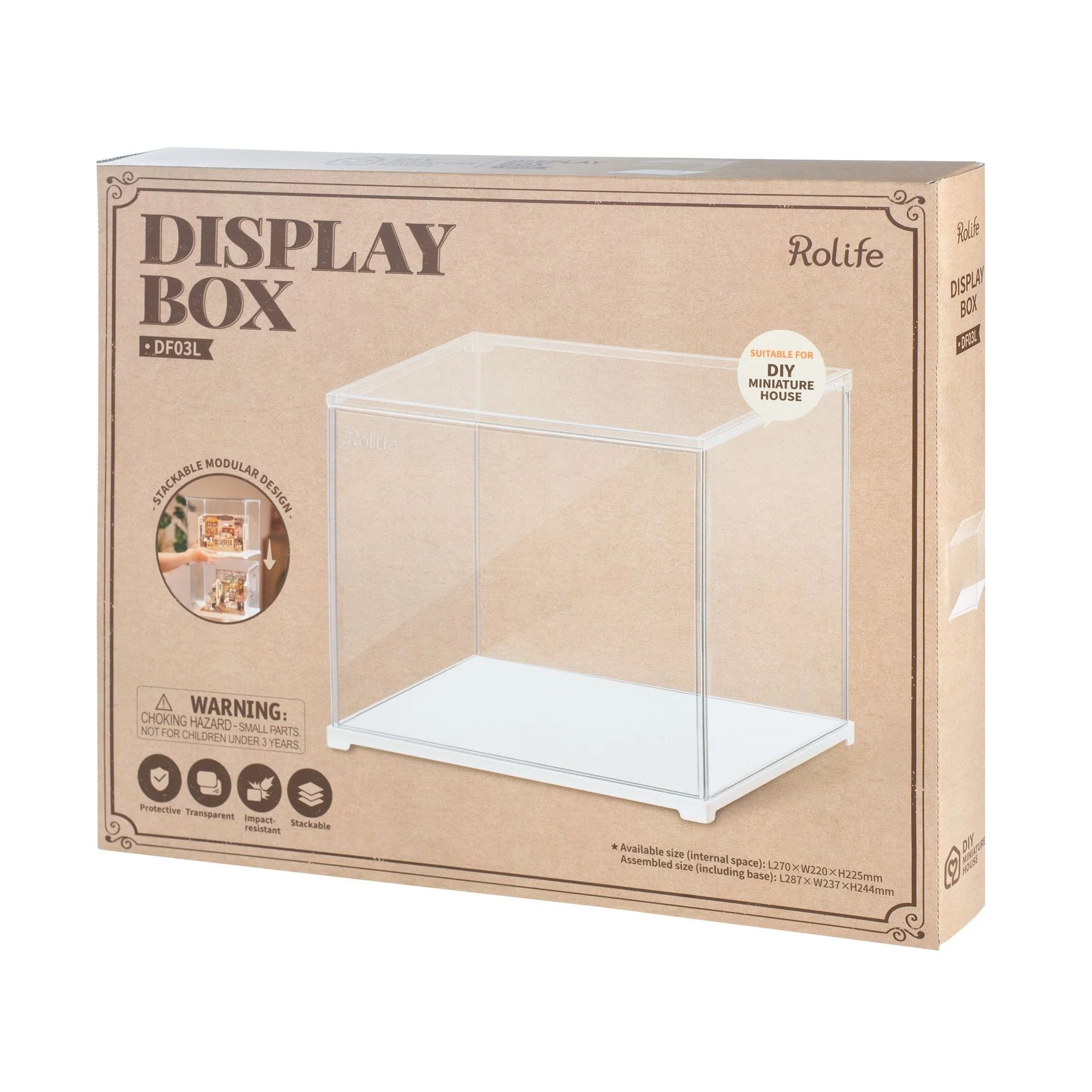 ACRYLIC DUST COVER BOX FOR WOODEN MINIATURE HOUSE KITS - Image 2