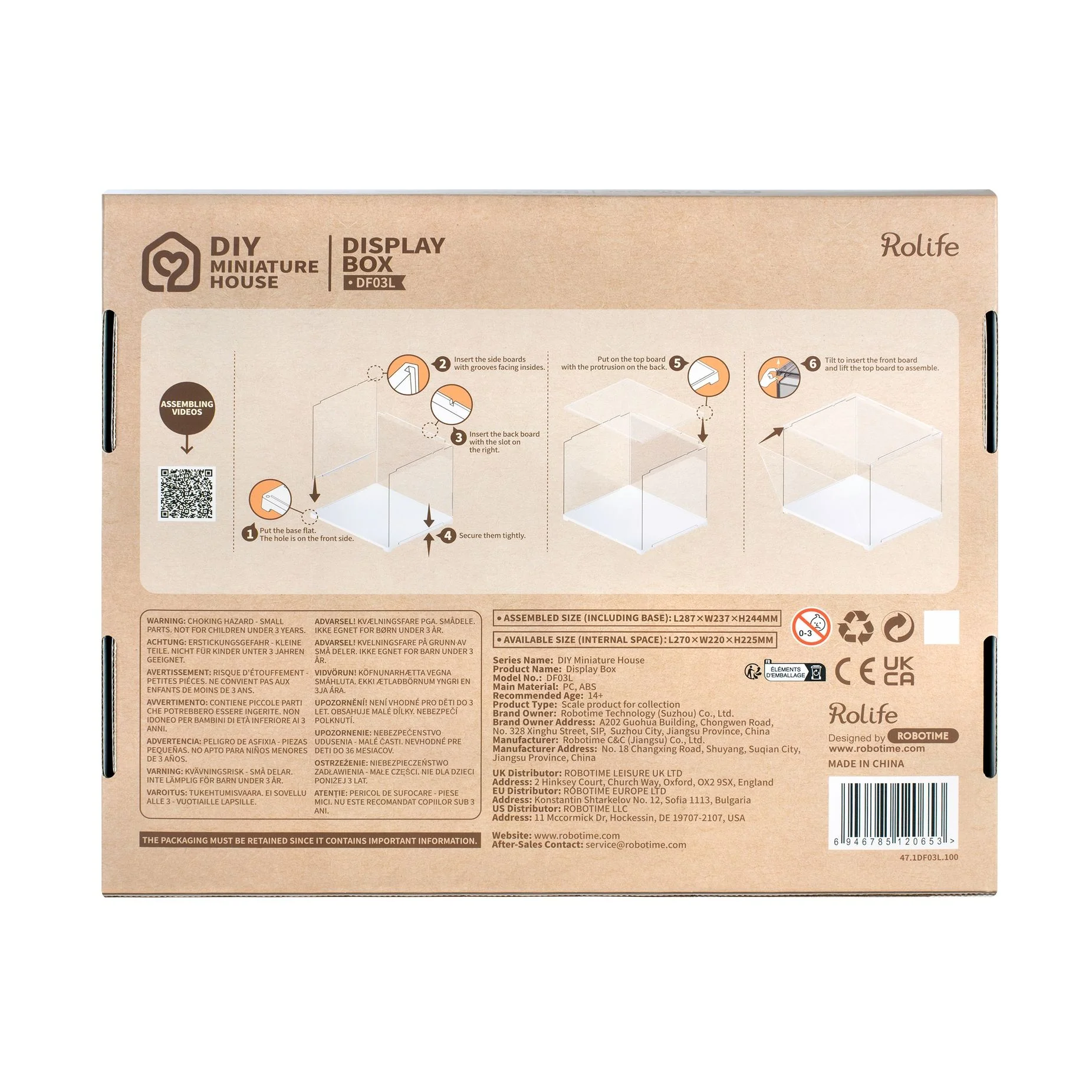 ACRYLIC DUST COVER BOX FOR WOODEN MINIATURE HOUSE KITS - Image 3