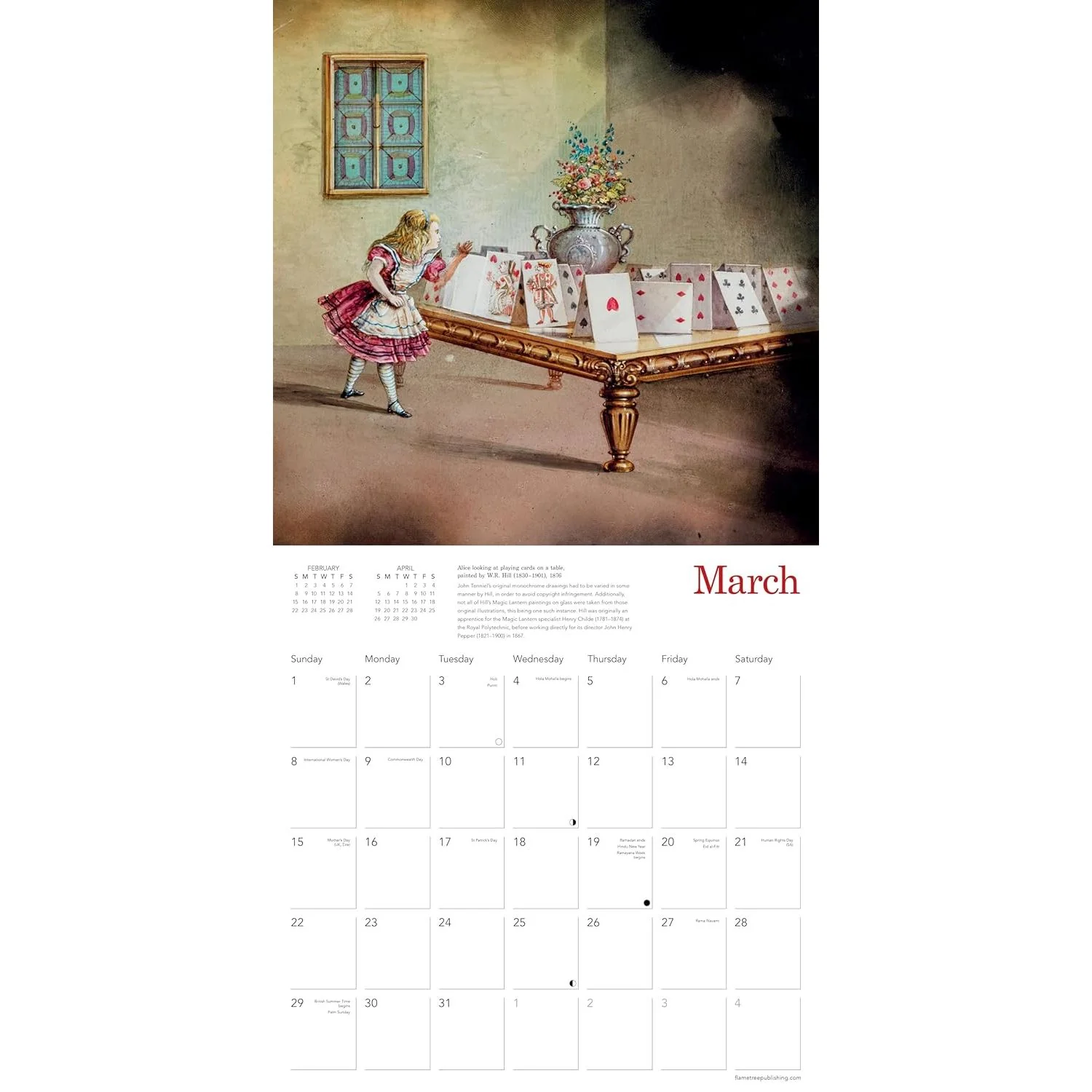 ALICE'S ADVENTURES IN WONDERLAND WALL CALENDAR 2026 - Image 3