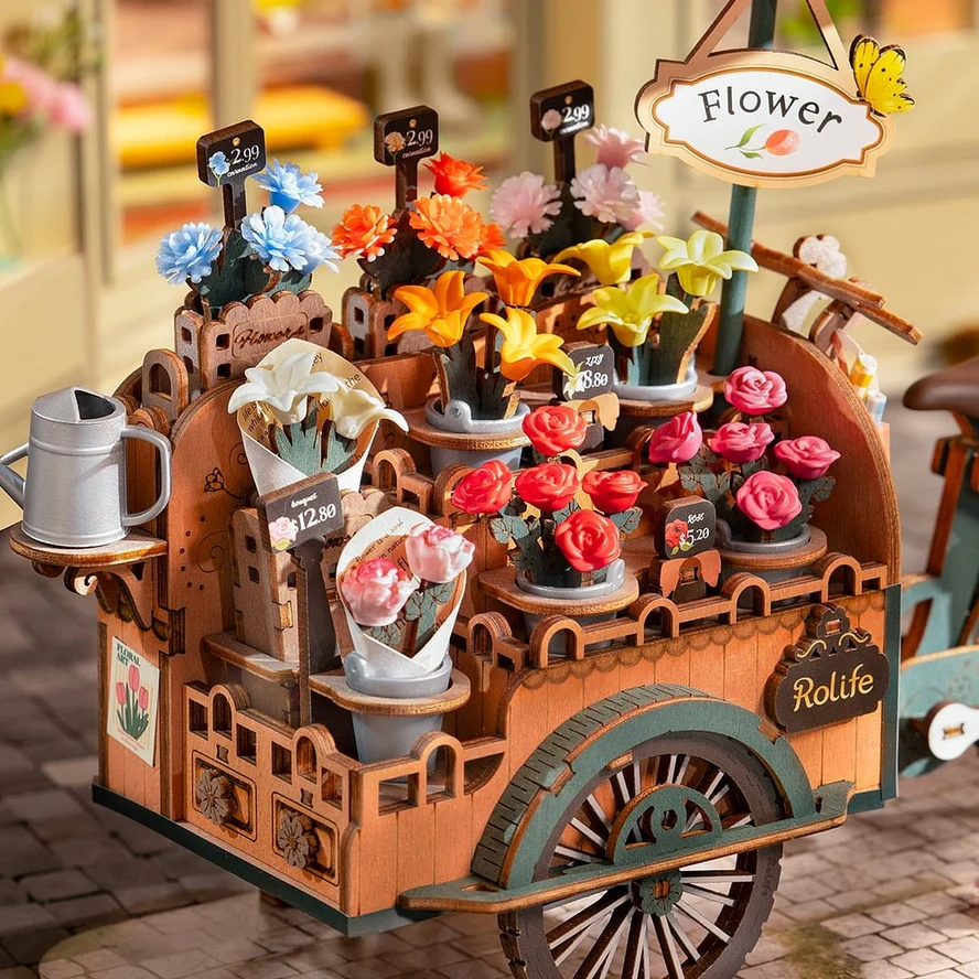 BLOSSOM FLOWER CART WOODEN MINATURE KIT - Image 2