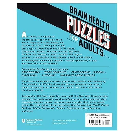 BRAIN HEALTH PUZZLES FOR ADULTS: CROSSWORDS, SUDOKU, AND OTHER PUZZLES THAT GIVE THE BRAIN THE EXERCISE IT NEEDS - Image 2