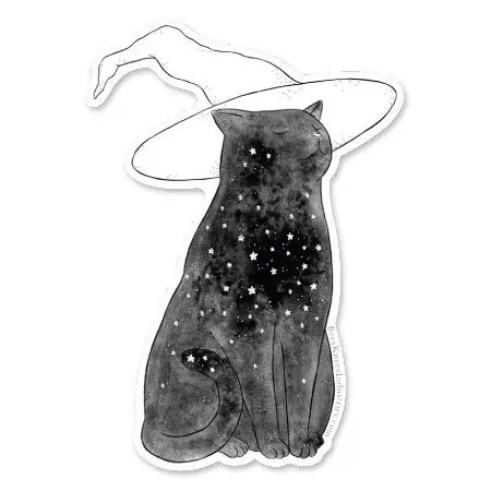 STARRY WITCH KITTY STICKER