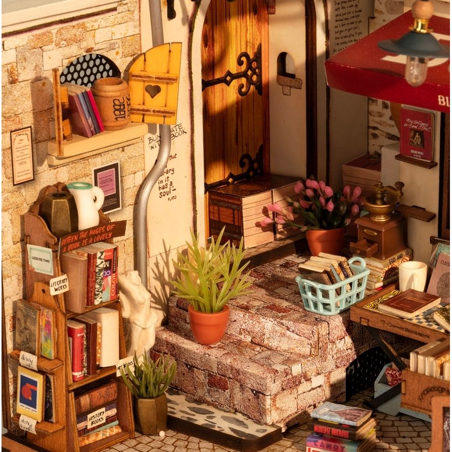CORNER BOOKSTORE 3-D WOODEN MINIATURE KIT - Image 2