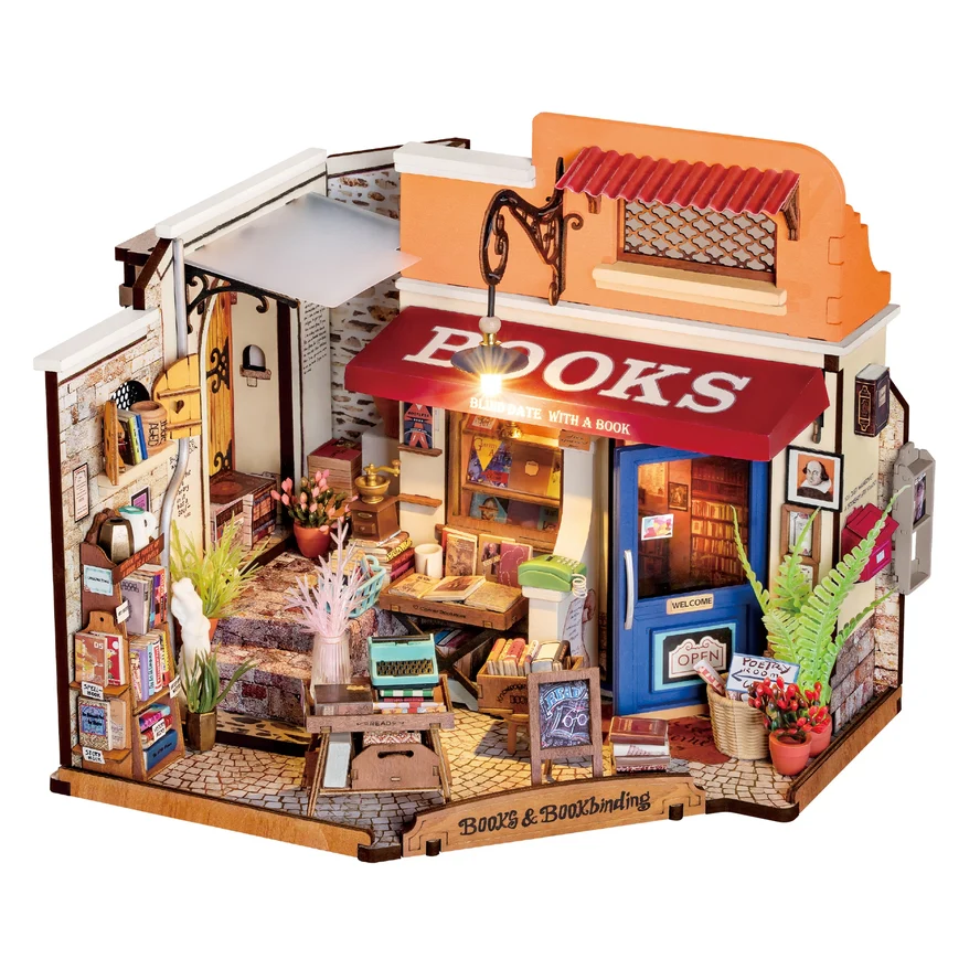 CORNER BOOKSTORE 3-D WOODEN MINIATURE KIT - Image 5