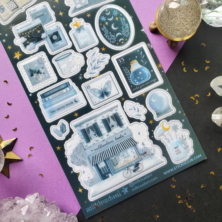 COSMIC BOOKSHOP STICKER SHEET - Image 2