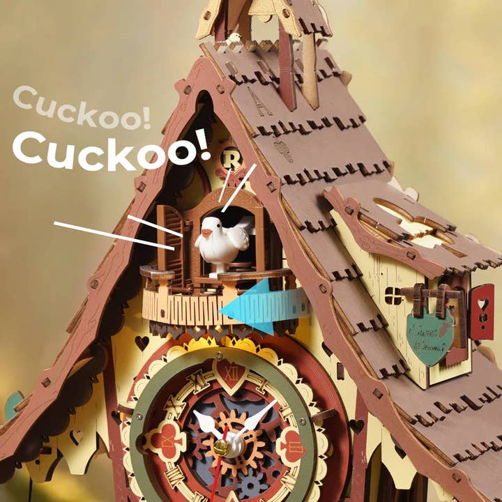 CUCKOO CLOCK MECHANICAL 3D WOODEN PUZZLE - Image 3