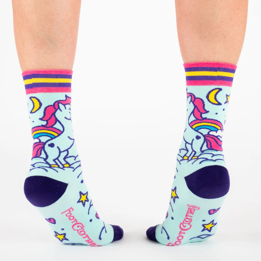 CUTE UNICORN CREW SOCKS BY FOOTCLOTHES - Image 2