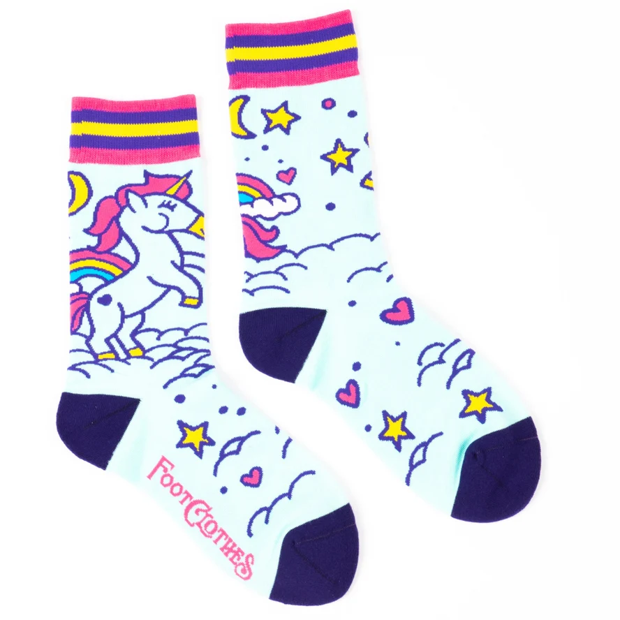 CUTE UNICORN CREW SOCKS BY FOOTCLOTHES - Image 3