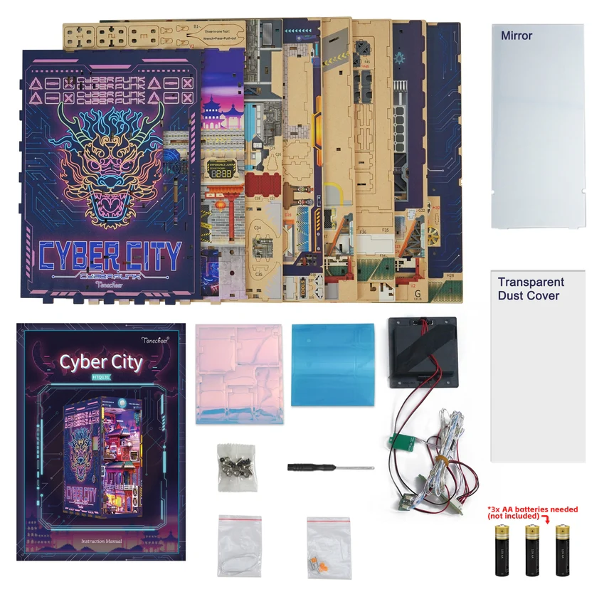 CYBER CITY 3D PUZZLE BOOK NOOK KIT - Image 2