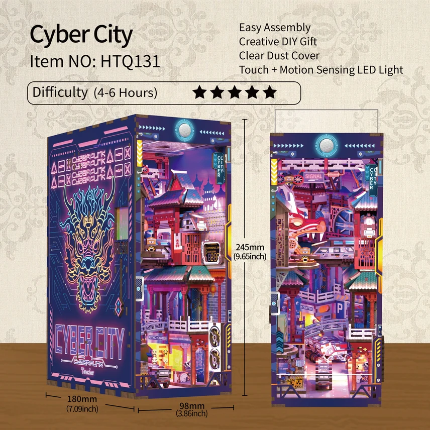 CYBER CITY 3D PUZZLE BOOK NOOK KIT - Image 7