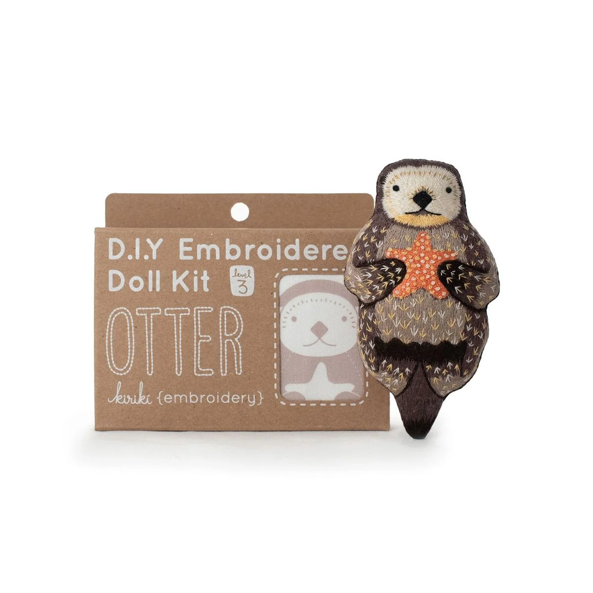 D.I.Y. OTTER EMBROIDERED DOLL KIT