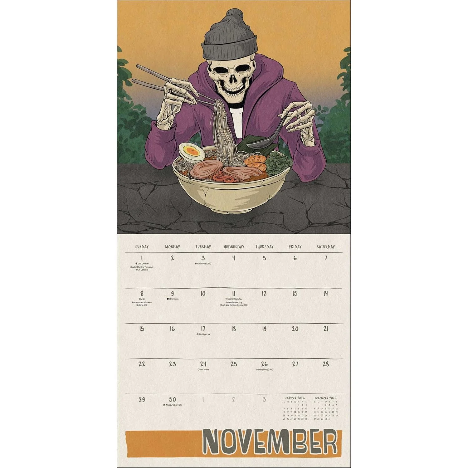 DEATH TAKES A HOLIDAY WALL CALENDAR 2026 - Image 4