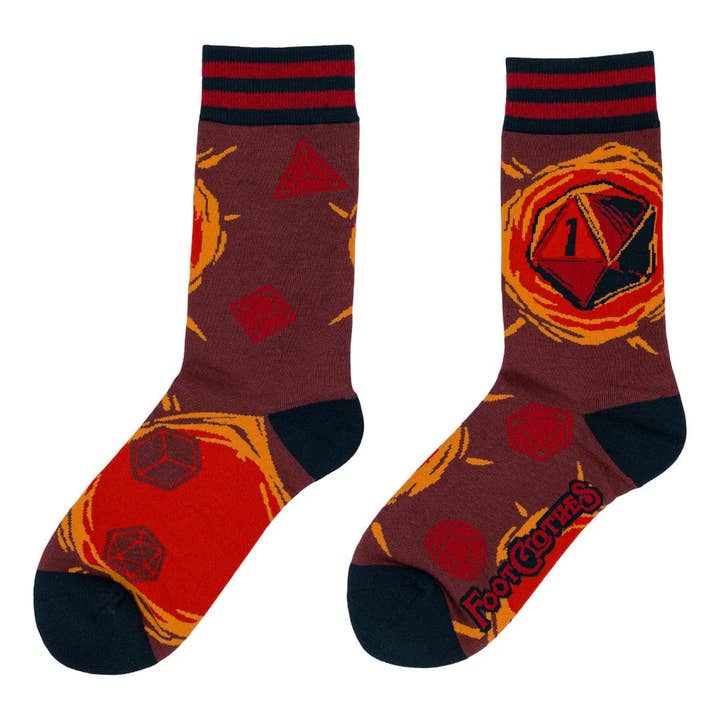 DICE OF DESTINY CREW SOCKS BY FOOTCLOTHES - Image 2