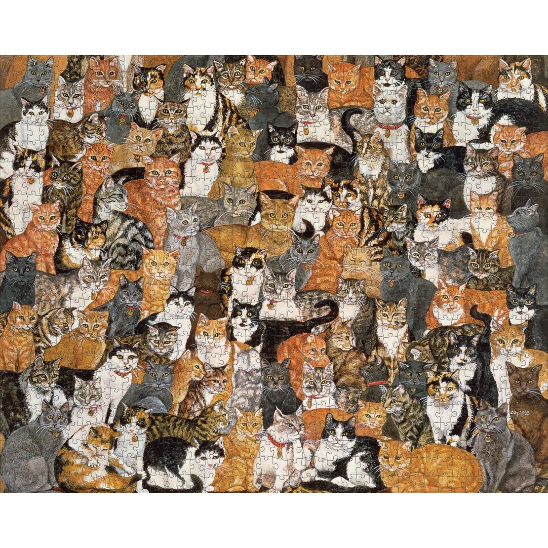 DOUBLE CAT SPREAD 1000PC PUZZLE - Image 2