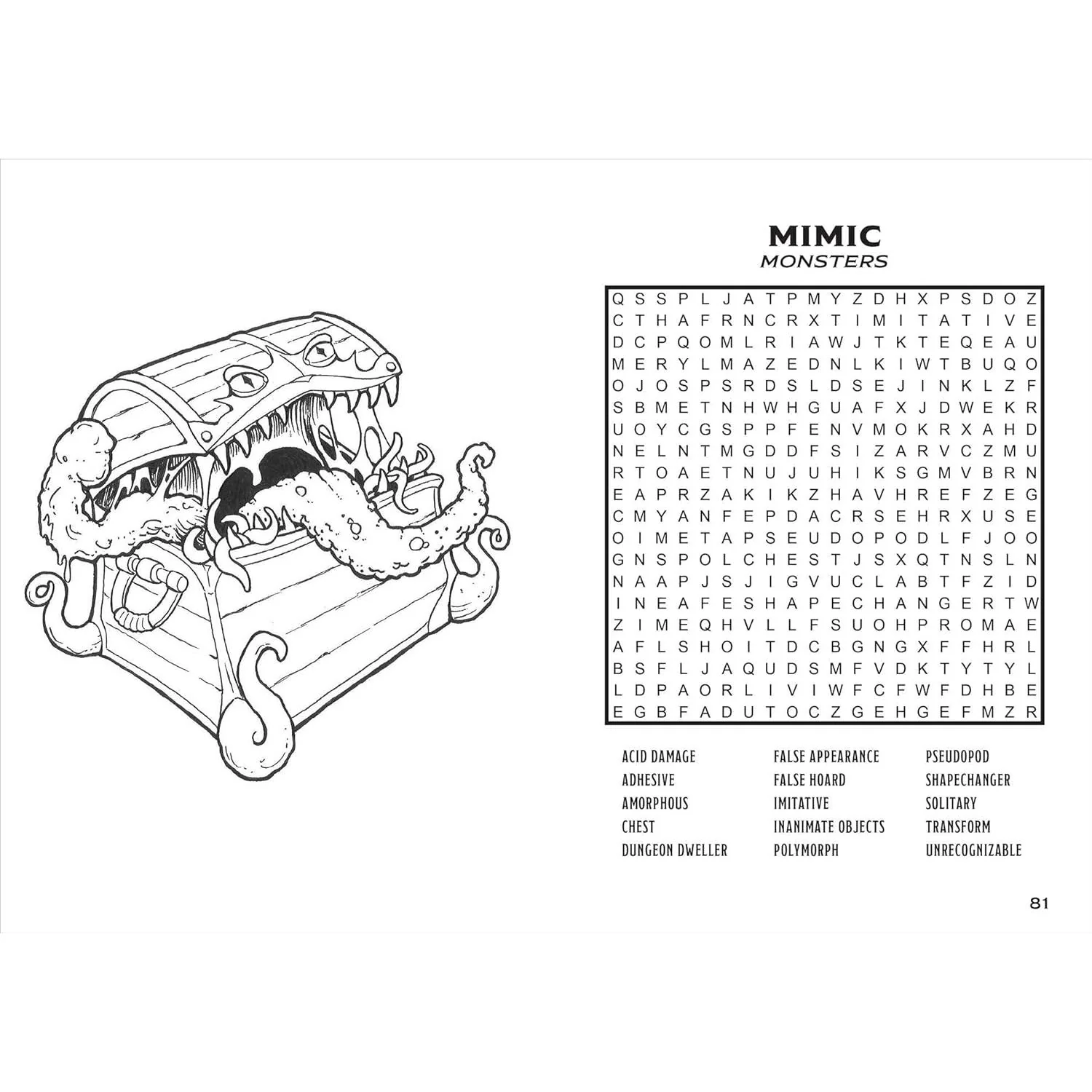 DUNGEONS & DRAGONS WORD SEARCH AND COLORING BOOK - Image 2