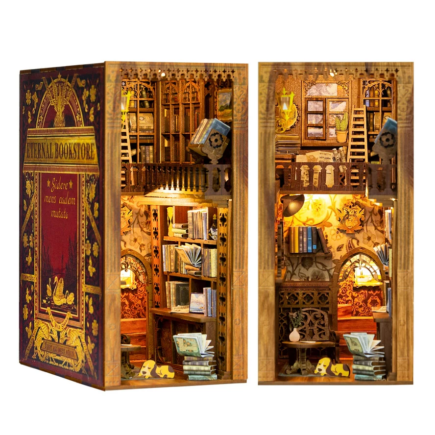 ETERNAL BOOKSTORE 3-D WOODEN MINIATURE BOOK NOOK KIT - Image 2