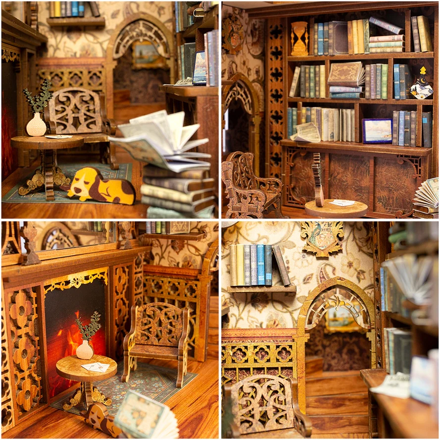 ETERNAL BOOKSTORE 3-D WOODEN MINIATURE BOOK NOOK KIT - Image 4