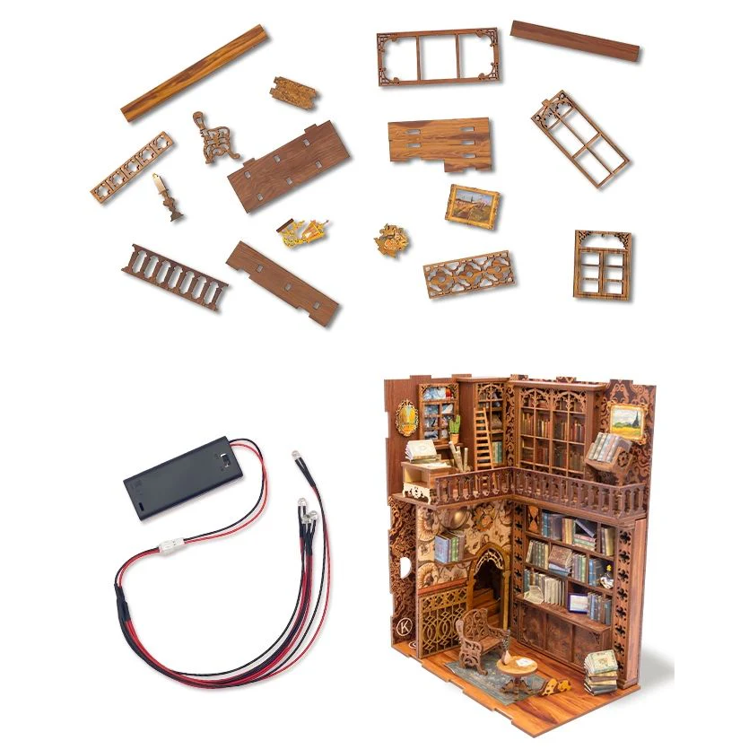 ETERNAL BOOKSTORE 3-D WOODEN MINIATURE BOOK NOOK KIT - Image 5