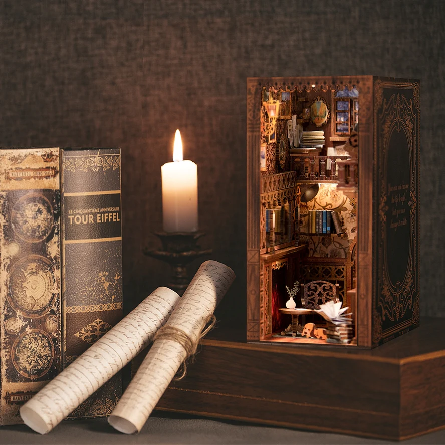 ETERNAL BOOKSTORE 3-D WOODEN MINIATURE BOOK NOOK KIT - Image 6