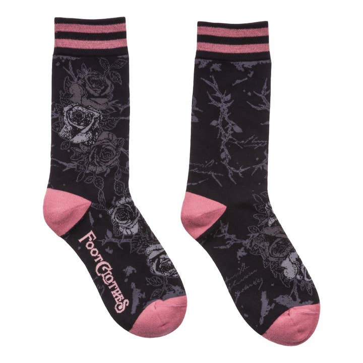 ETERNAL ROSES CREW SOCKS BY FOOTCLOTHES - Image 3