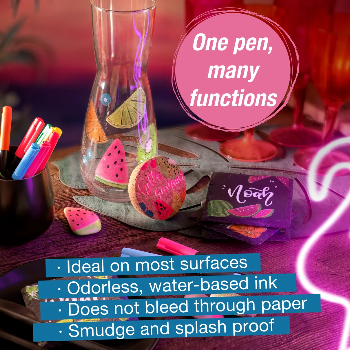 FABER-CASTELL MUTLI SURFACE NEON MARKER SET - Image 3