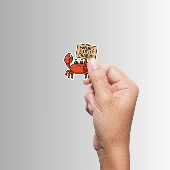FEELING A LITTLE CRABBY STICKER - Image 2