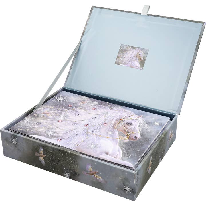 FESTIVE HORSE DELUXE BOXED HOLIDAY CARDS - Image 3