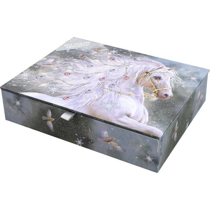 FESTIVE HORSE DELUXE BOXED HOLIDAY CARDS - Image 4