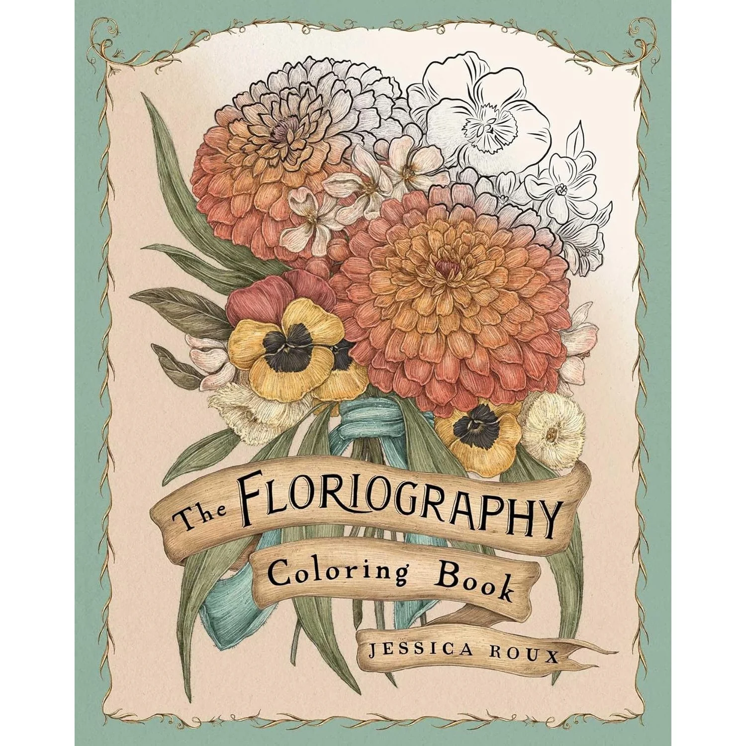 FLORIOGRAPHY COLORING BOOK BY JESSICA ROUX
