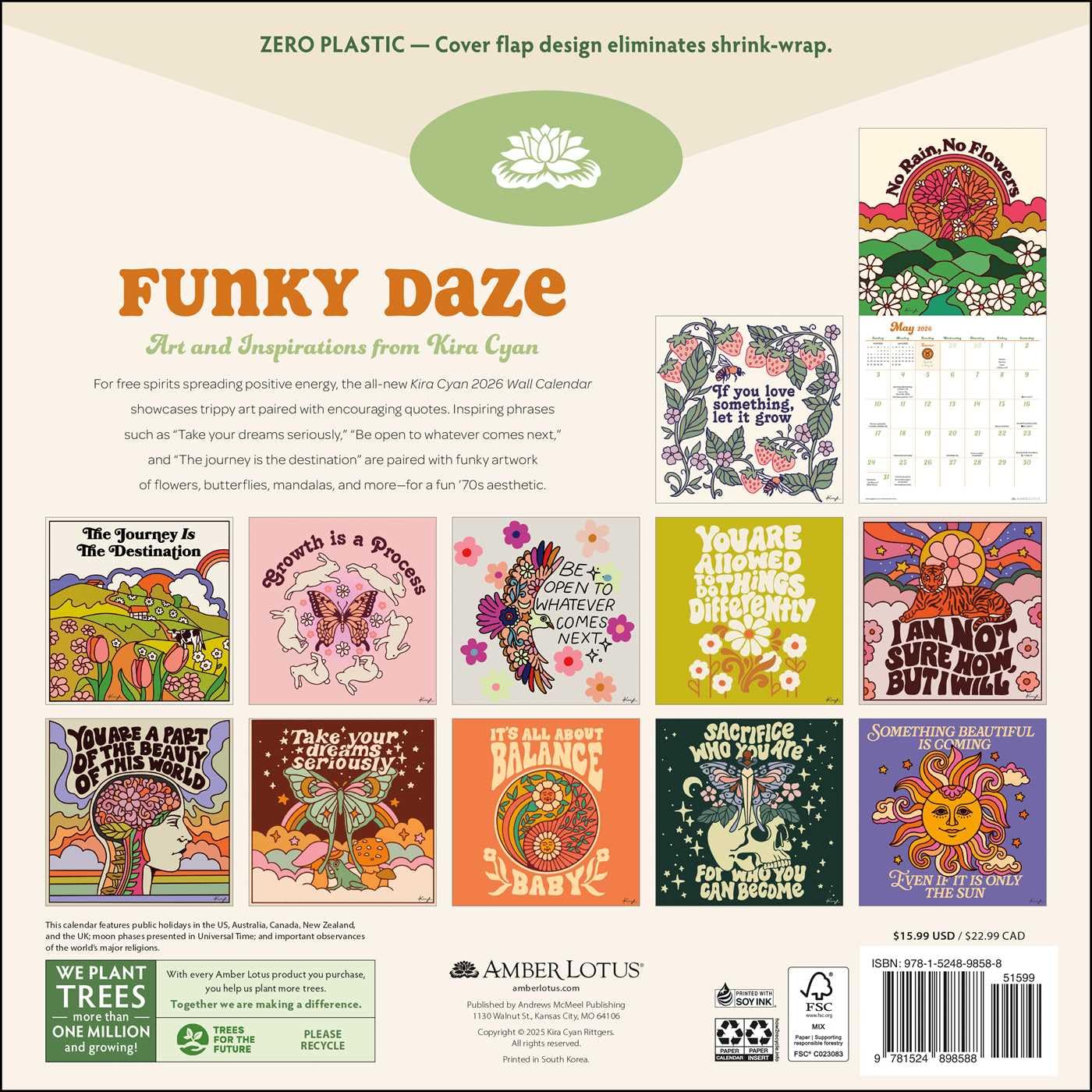 FUNKY DAZE BY KIRA CYAN 2026 WALL CALENDAR - Image 2