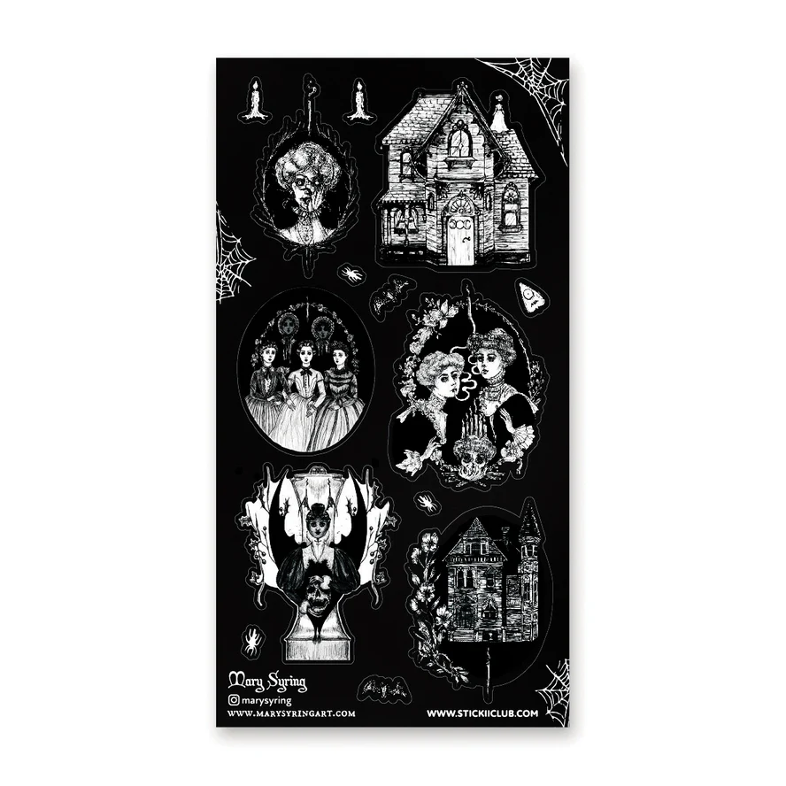 GHOSTLY GOTHIC VISIONS STICKER SHEET