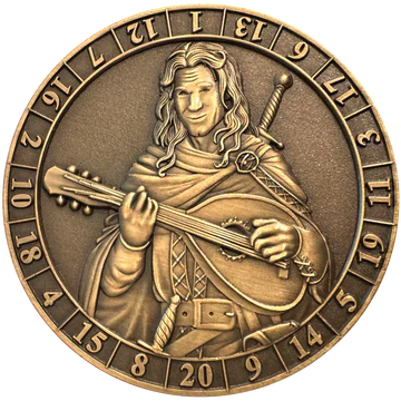 GOLIATH DICE COIN - D20 MALE BARD