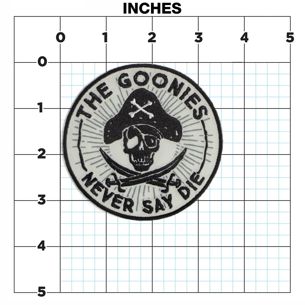 GOONIES NEVER SAY DIE EMBROIDERED IRON-ON PATCH - Image 2