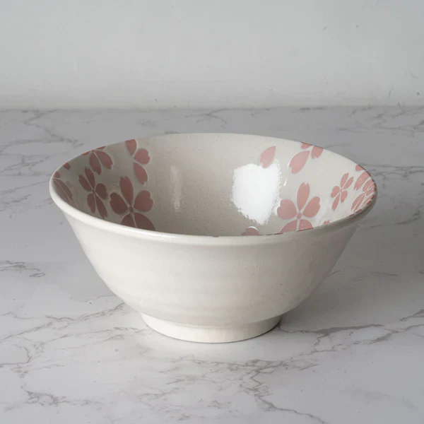 HASUI SAKURA WHITE 14oz PORCELAIN BOWL