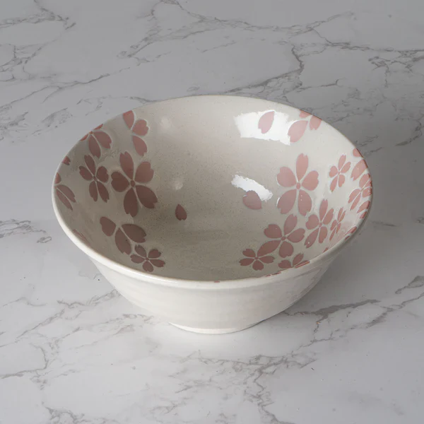 HASUI SAKURA WHITE 14oz PORCELAIN BOWL - Image 3