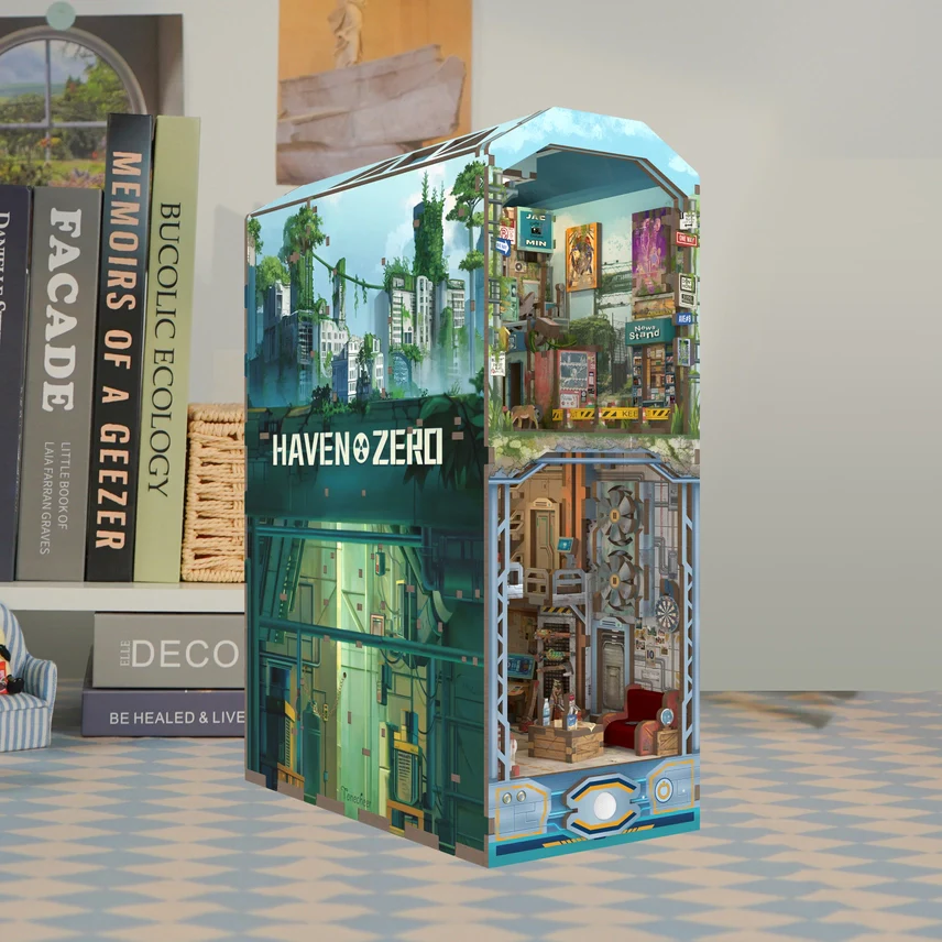 HAVEN ZERO 3-D WOODEN MINIATURE BOOK NOOK KIT
