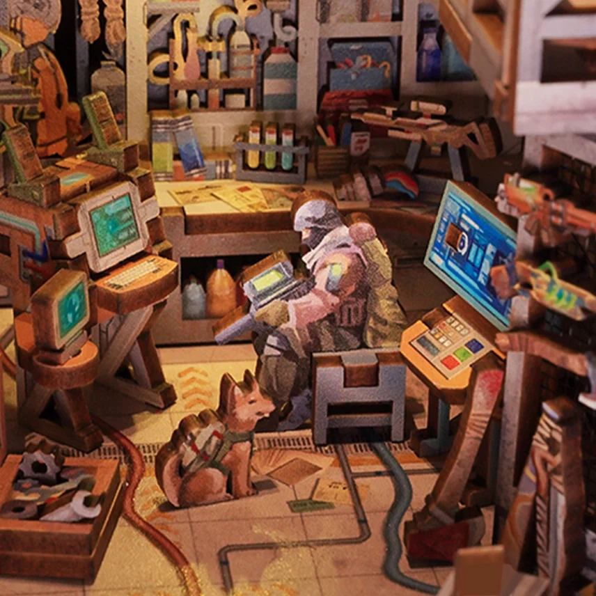 HAVEN ZERO 3-D WOODEN MINIATURE BOOK NOOK KIT - Image 4