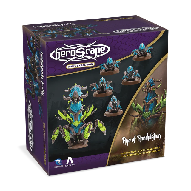 HEROSCAPE RISING TIDE - QUEEN MALADRIX & FESTERING HONOR GUARD