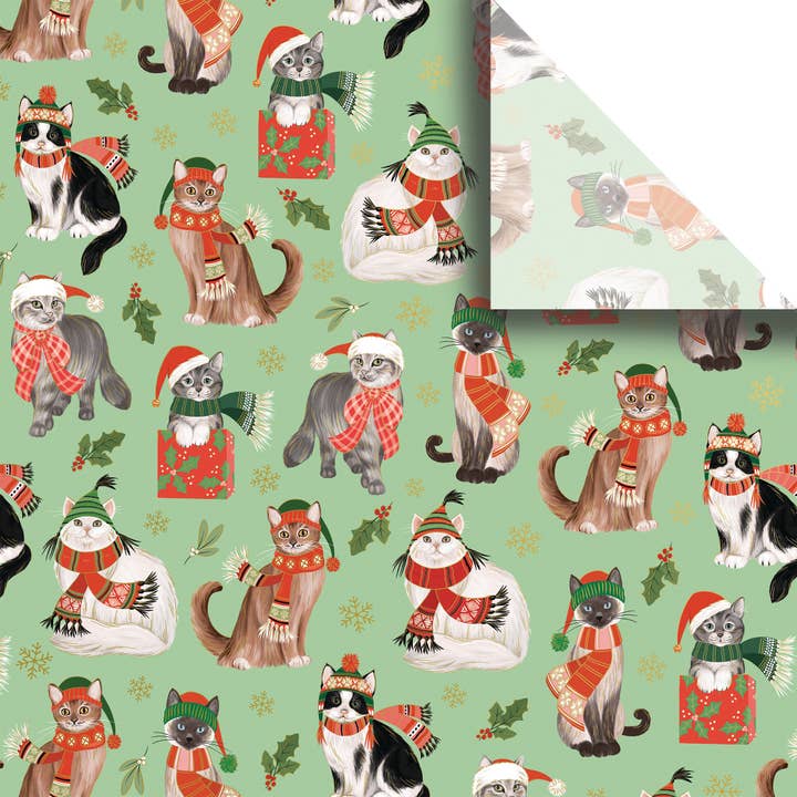 HOLIDAY FROLICKING FELINES TISSUE PAPER - Image 2