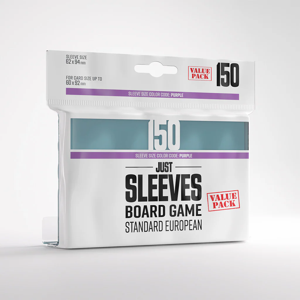 JUST SLEEVES: BOARD GAME STANDARD EUROPEAN VALUE PACK (150)