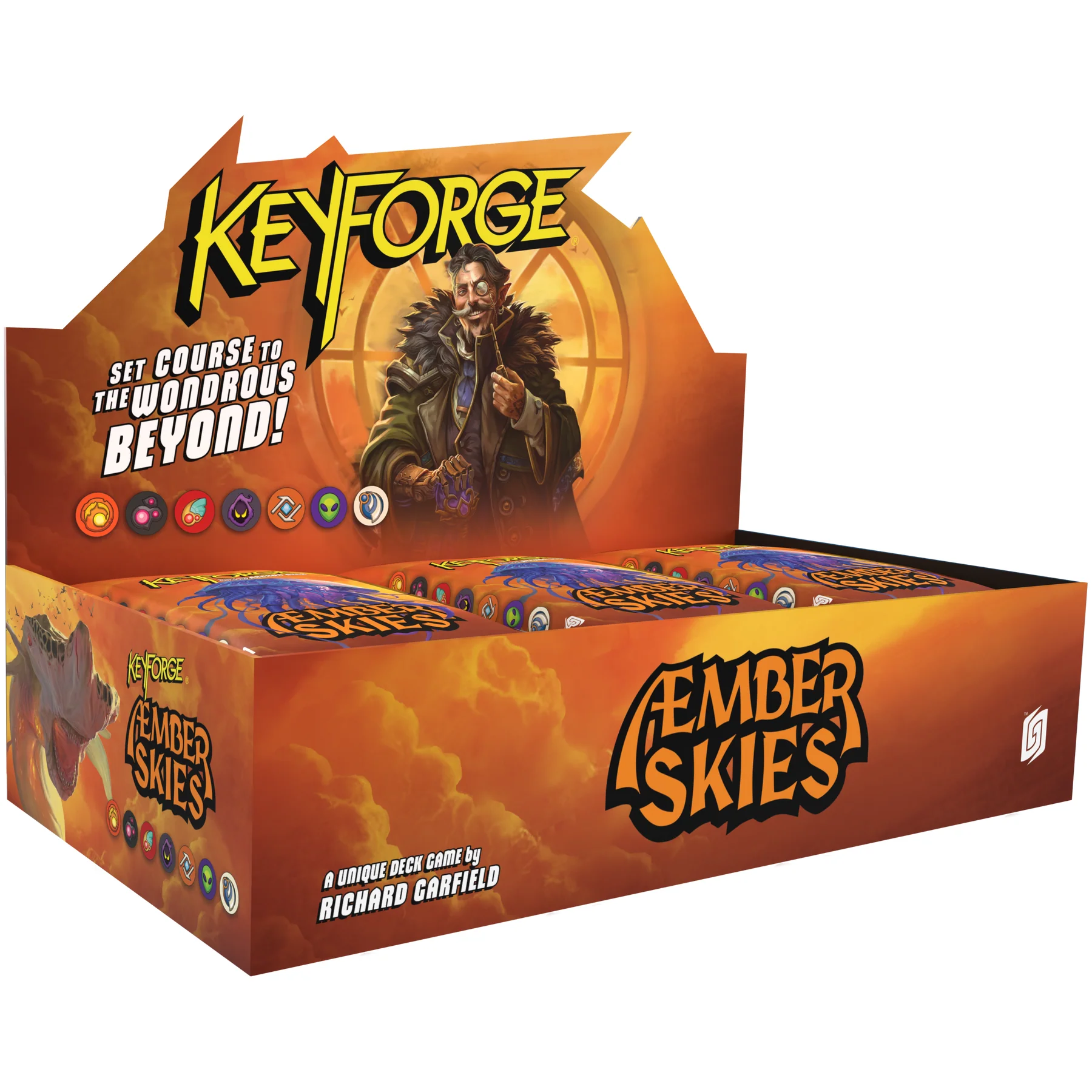 KEYFORGE AEMBER SKIES DECK DISPLAY