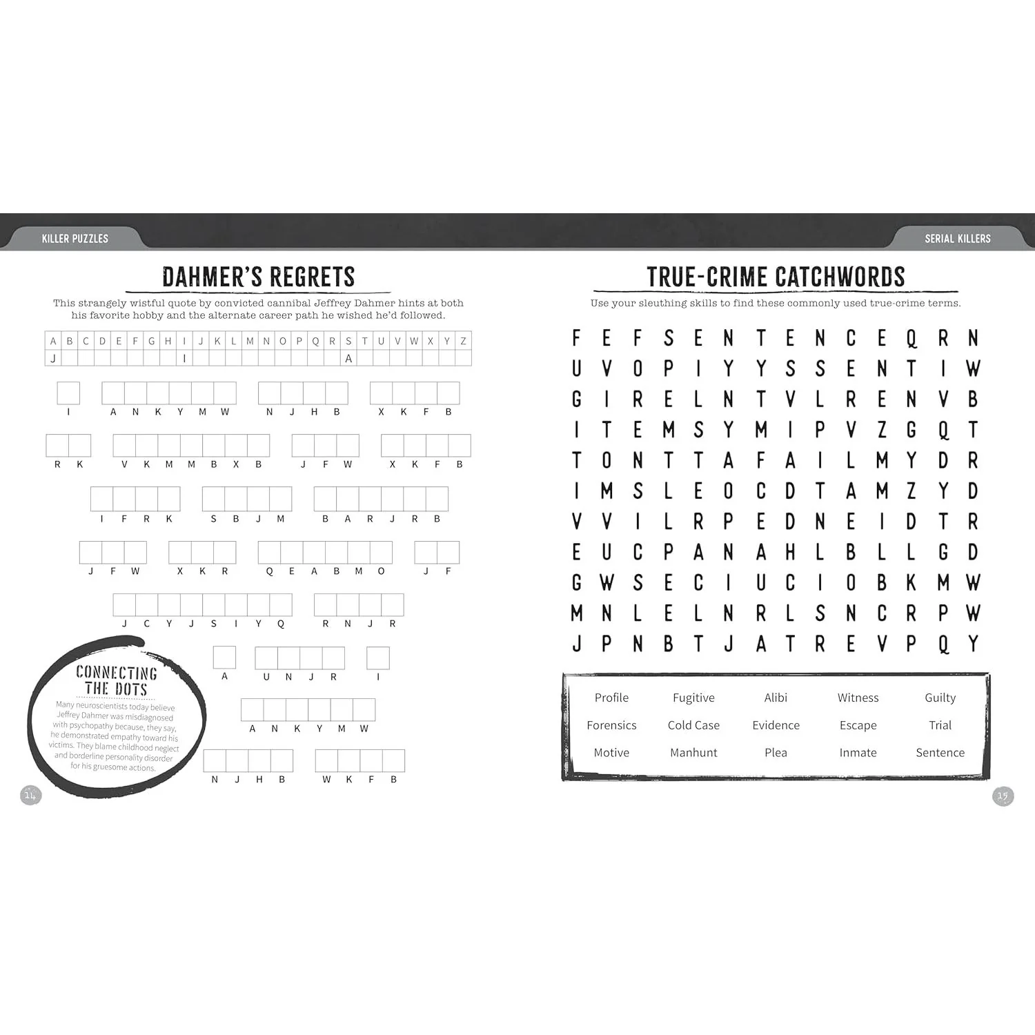 KILLER PUZZLES: CROSSWORDS, CYPHERS, CRYPTOGRAMS, AND MORE FOR THE TRUE CRIME OBSESSED - Image 5