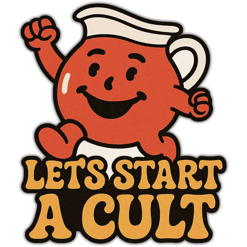 LET'S START A CULT STICKER
