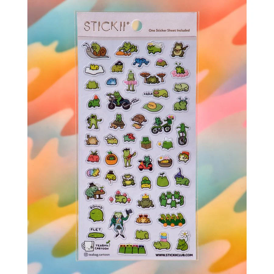 LITTLE FROGS STICKER SHEET