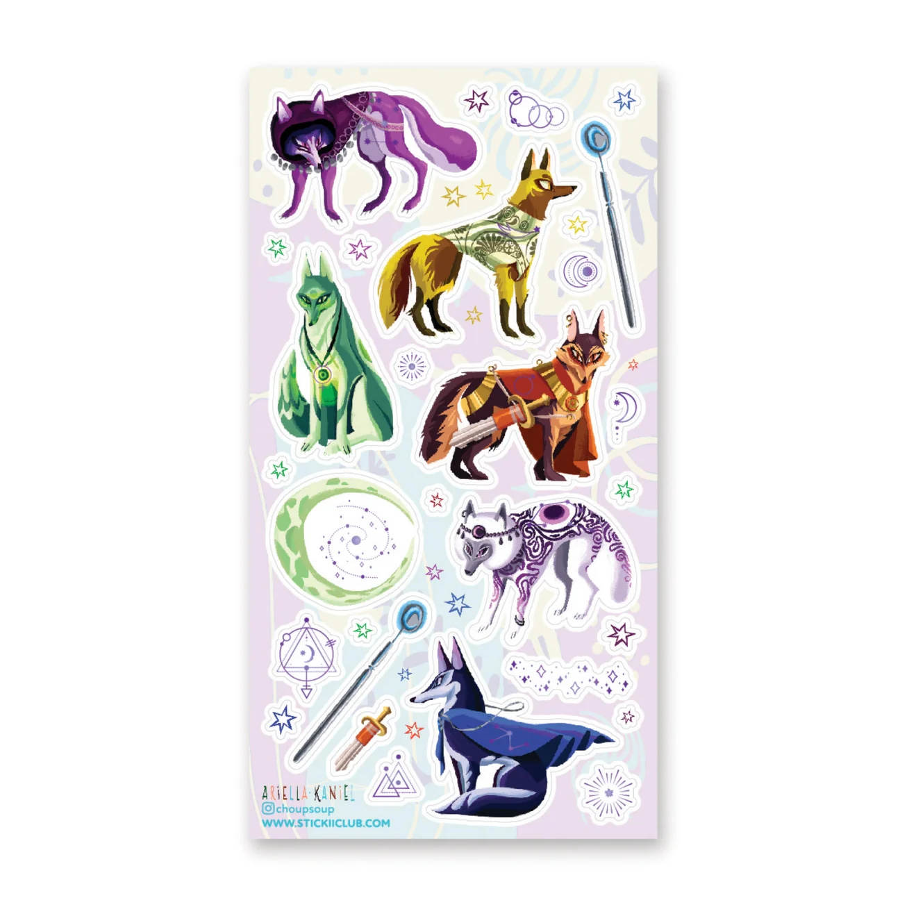 LUNAR WOLVES STICKER SHEET