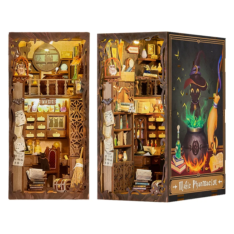 MAGIC PHARMACIST 3-D WOODEN MINIATURE BOOK NOOK KIT - Image 2