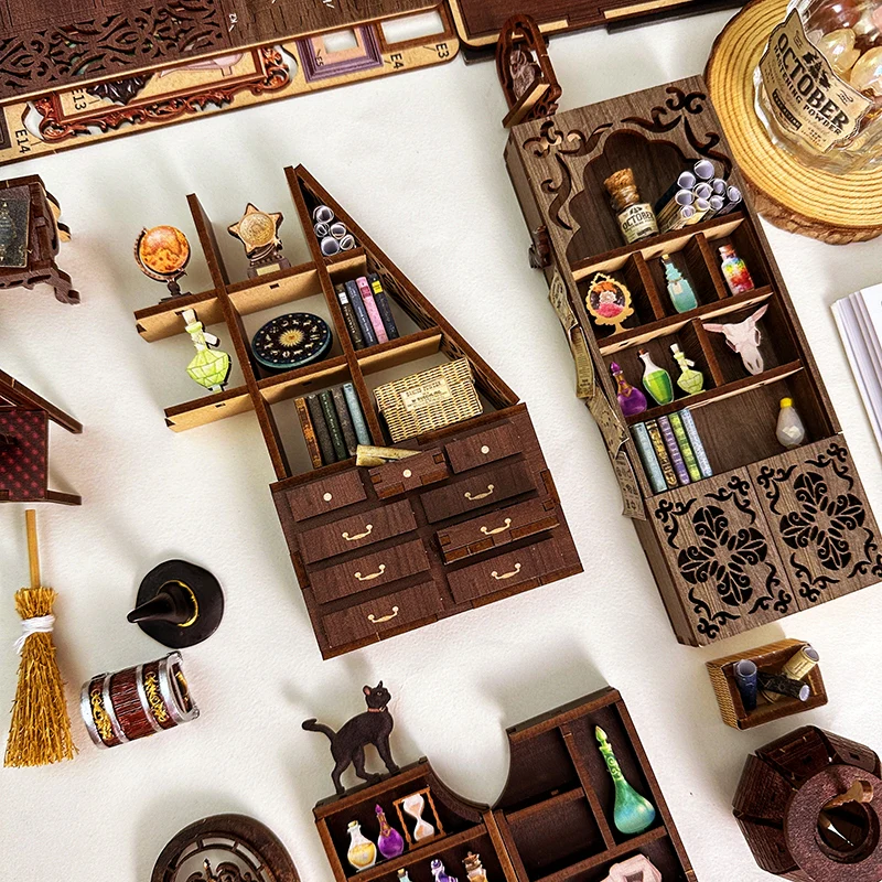MAGIC PHARMACIST 3-D WOODEN MINIATURE BOOK NOOK KIT - Image 3
