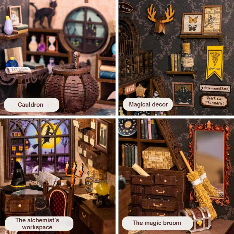 MAGIC PHARMACIST 3-D WOODEN MINIATURE BOOK NOOK KIT - Image 4