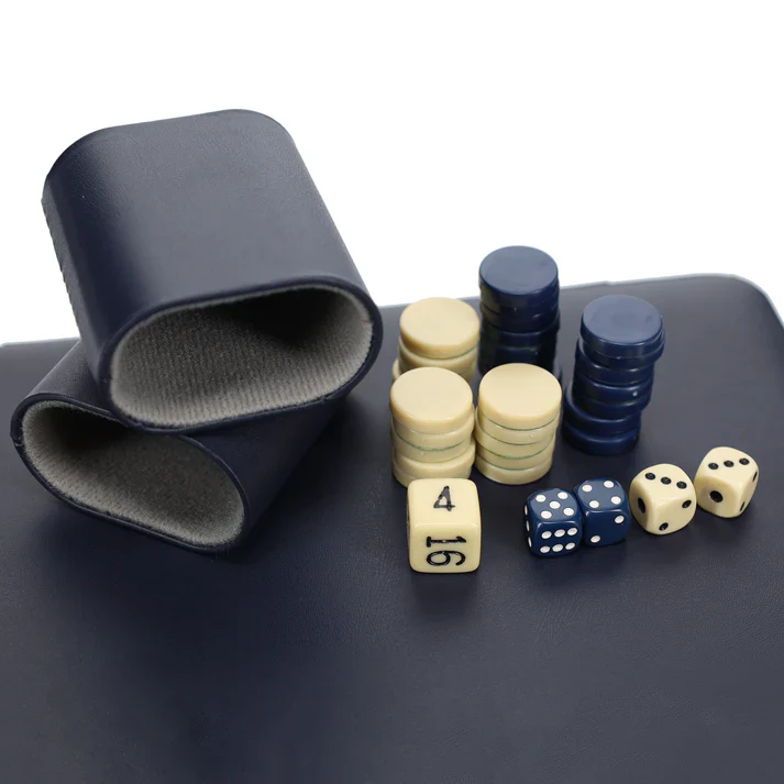 MAGNETIC BACKGAMMON WITH LEATHERETTE CASE AND CARRYING STRAP - TRAVEL SIZE - Image 5