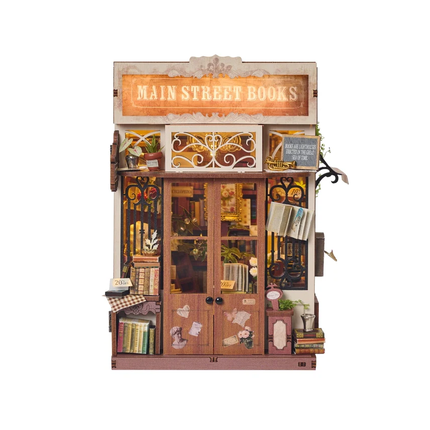 MAIN STREET BOOKS 3-D WOODEN MINIATURE BOOK NOOK KIT - Image 6